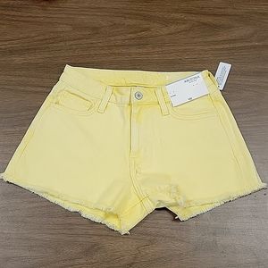 Arizona Hi-Rise Yellow Jean Shorts, Size 3